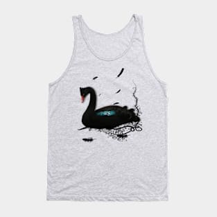 Wonderful black swan with dark mermaid Tank Top